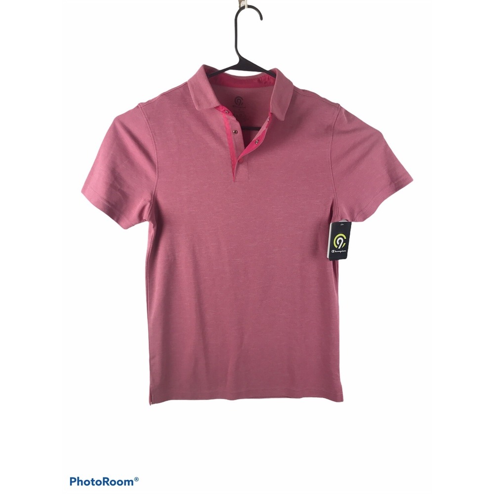 NWT Champion Womens Small Duo Dry Pink Short Sleeve Polo Shirt